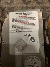 MiniScribe Vintage Hard Drive with Mounting Bracket Assembly untested picture