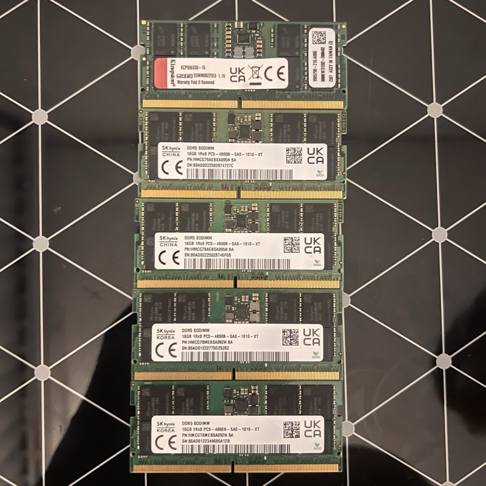 16gb ddr5 4800mhz Sodimm Laptop ram Sk Hinyx & Kingston