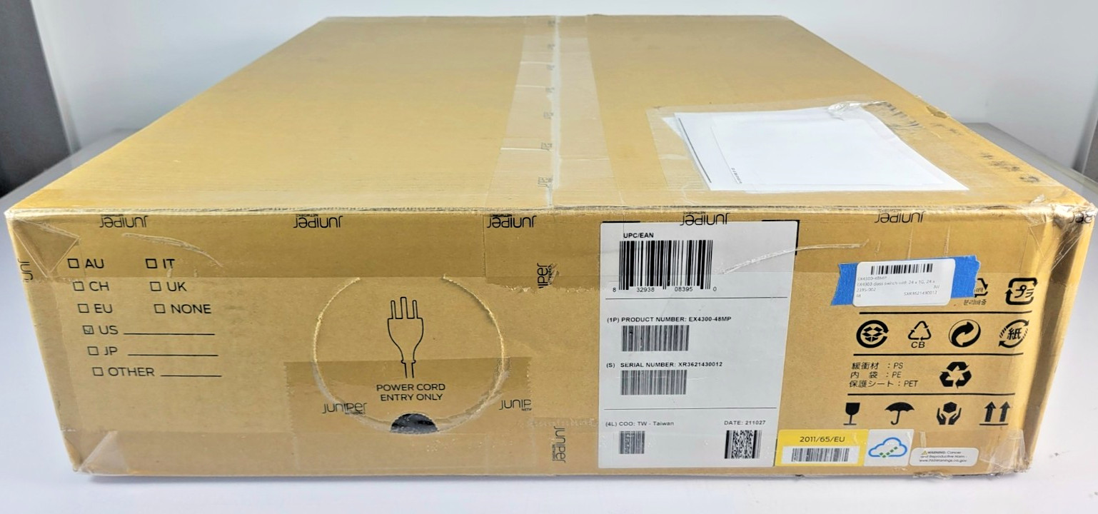 New Juniper EX4300-48MP 24x 1G 24x 100M/1G/2.5G/5G/10G for Sale ...