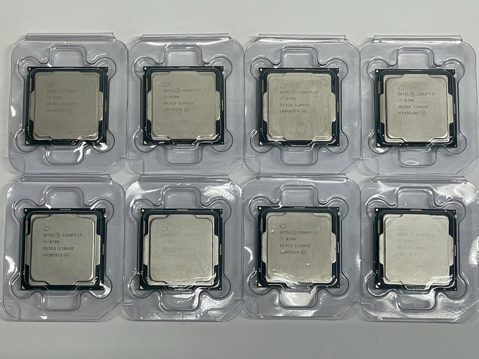 LOT OF 8 Intel Core i7-8700 3.20GHz 12MB 6-Core LGA 1151 CPU SR3QS