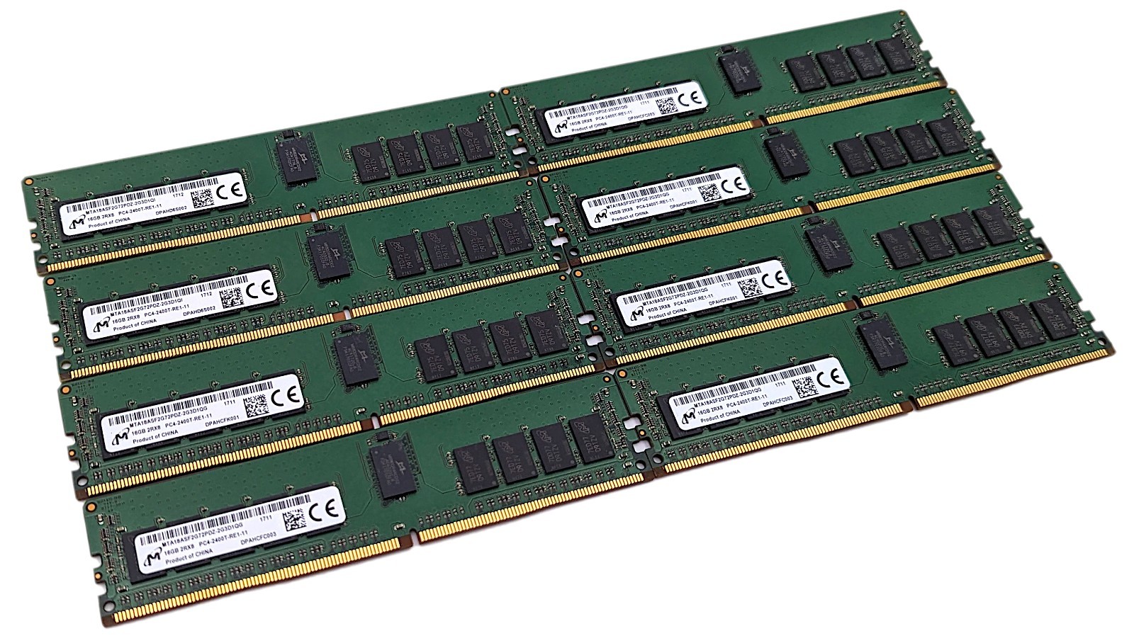 Lot of 8 Micron 16GB 2Rx8 PC4-2400T Server ECC REG RAM MTA18ASF2G72PDZ-2G3D1QG Lot of 8 Micron 16GB 2Rx8 PC4-2400T Server ECC REG RAM MTA18ASF2G72PDZ-2G3D1QG
