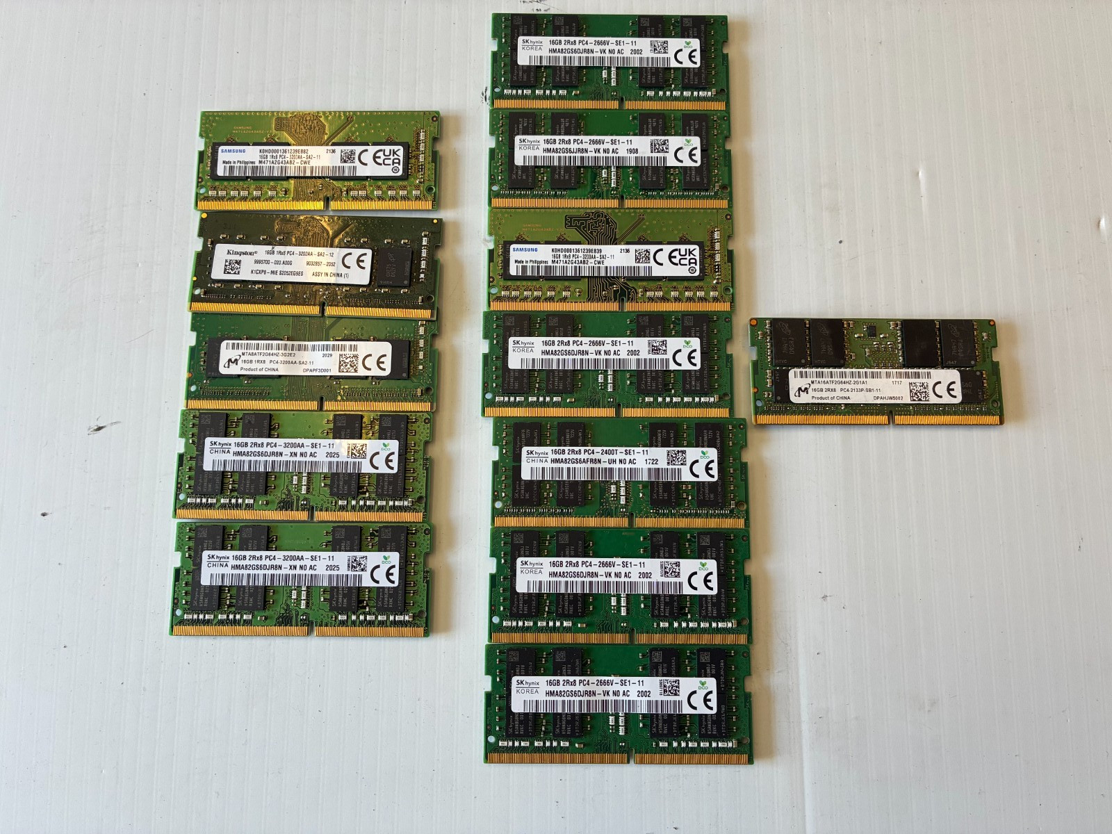 LOT OF 13 16GB DDR4-3200AA 2666v SODIMM PC Laptop Memory RAM