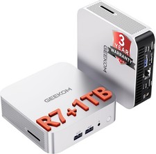GEEKOM A8 Mini PC, Ryzen 7 8745HS, 16GB DDR5 Upgradeable RAM, 1TB SSD picture