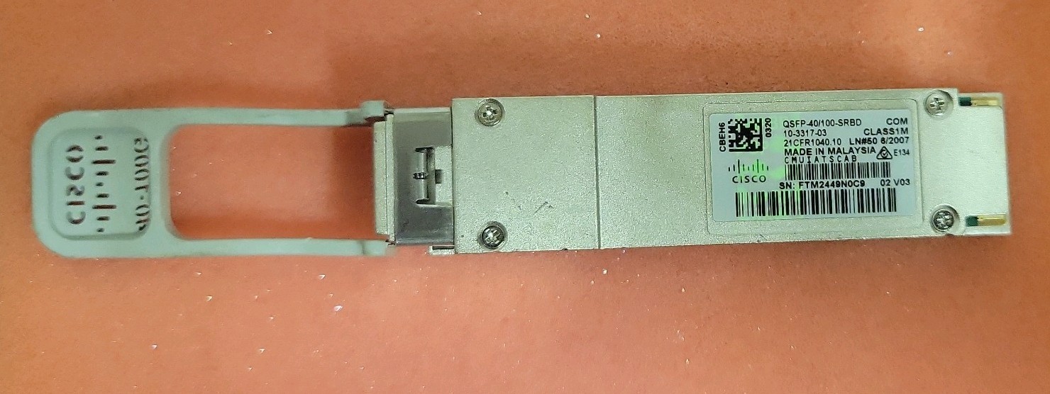 Cisco QSFP-40/100-SRBD 100G/40G BASE SR-BiDi QSFP Transceiver 10-3317-03 Cisco QSFP-40/100-SRBD 100G/40G BASE SR-BiDi QSFP Transceiver 10-3317-03