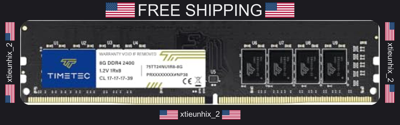 8GB DDR4 2400MHz Desktop RAM Unbuffered 288-Pin PC4-19200 Upgrade
