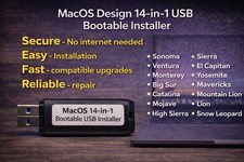 128GB USB 14-in-1 MacOS bootable Installer repair recovery tech support service picture