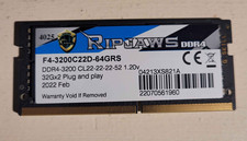 G.SKILL Ripjaws 32GB (1x) DDR4 SO-DIMM DDR4-3200MHz | F4-3200C22D-64GRS picture