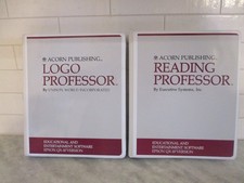 RARE VTG ACORN PUBLISHING LOGO & READING PROFESSOR USER GUIDE+DISKS -EPSON QX-10 picture