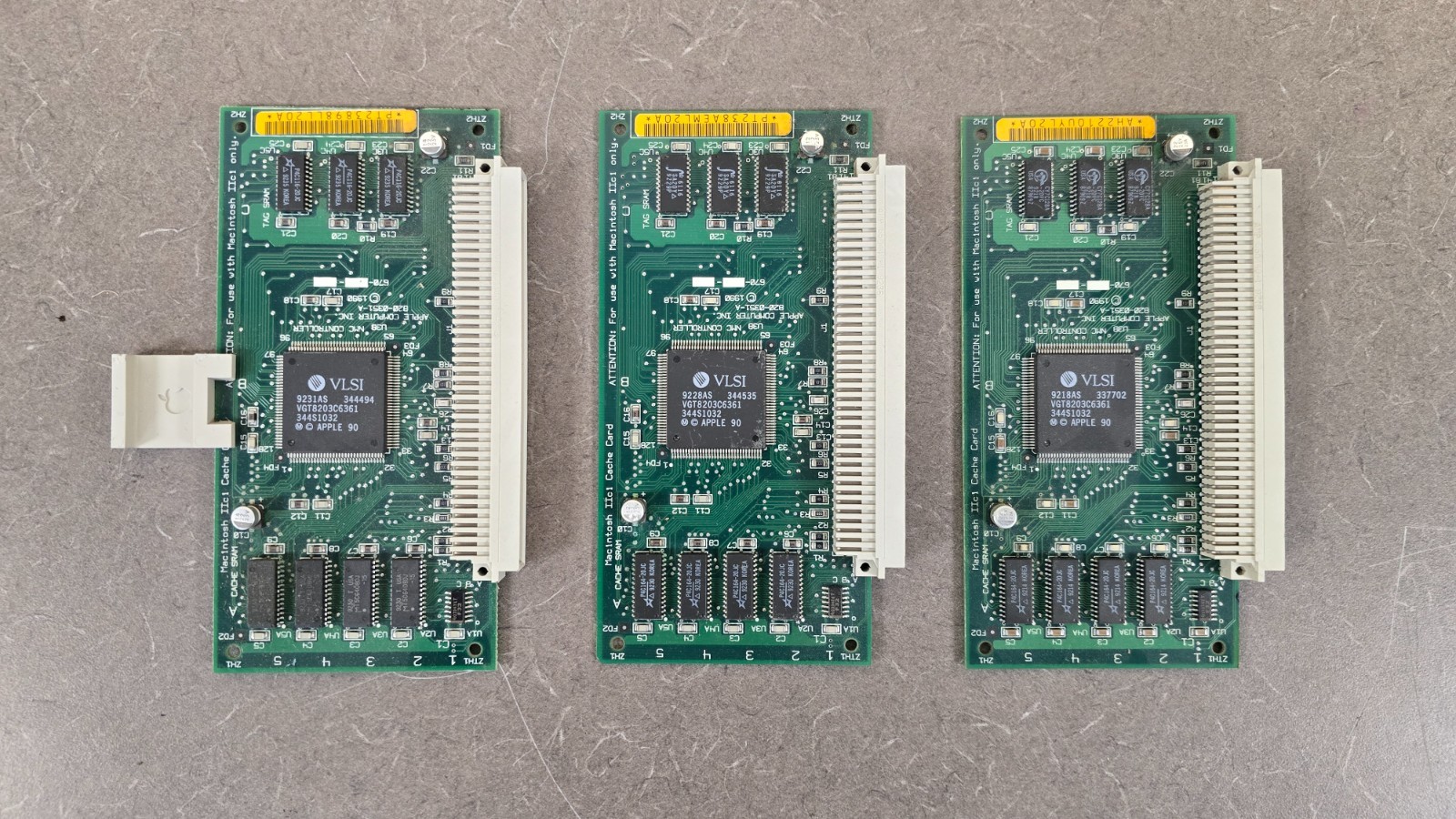 (Lot of 3) Vintage 1990 Apple Macintosh IIci Cache Card 820-0351-A  #21