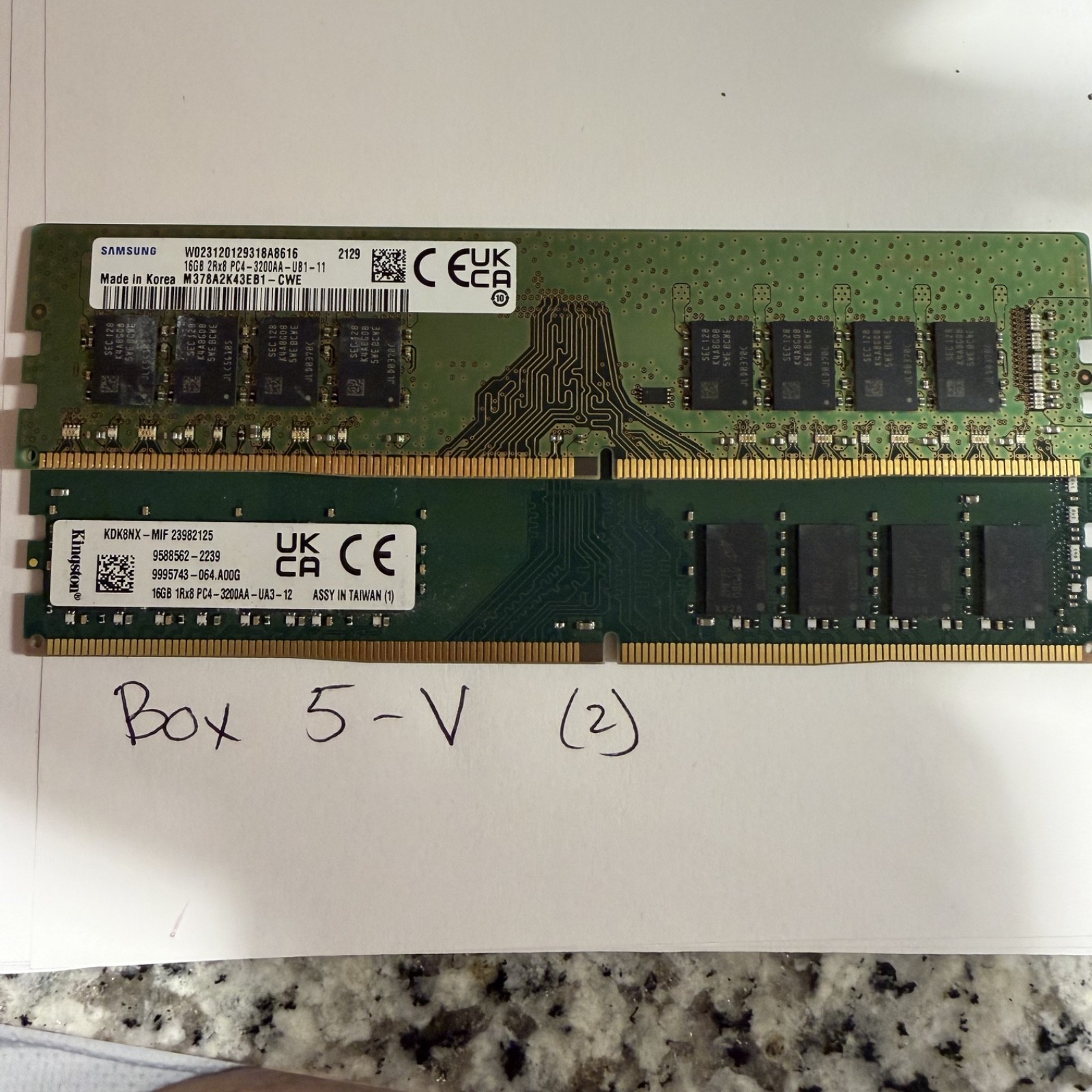 2 Mixed Brand 16GB DDR4-3200 CL22 UDIMM Desktop RAM (Samsung + Kingston) 2 Mixed Brand 16GB DDR4-3200 CL22 UDIMM Desktop RAM (Samsung + Kingston)