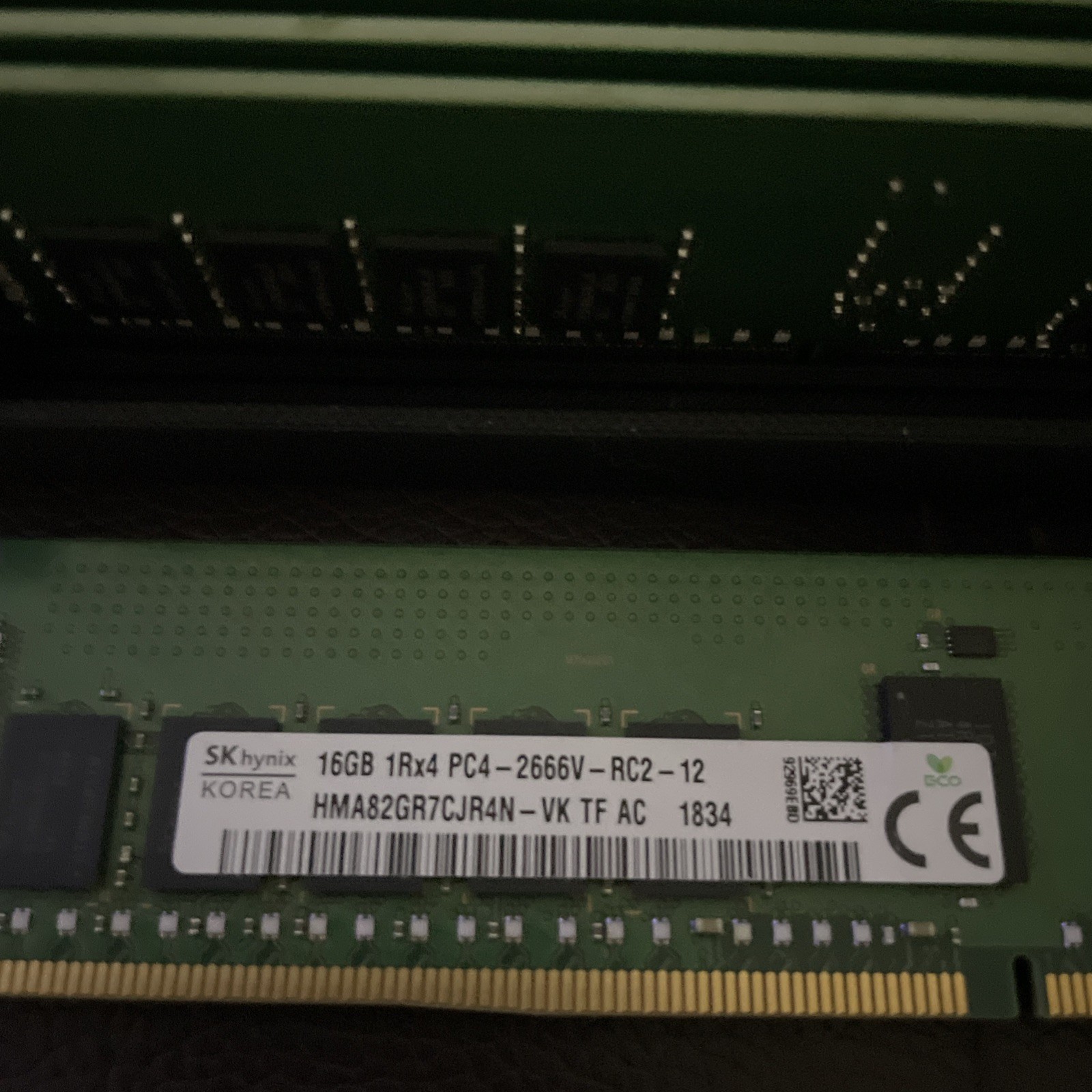 HPE DDR4 ECC 2666MHz 16GB DIMM RAM Stick