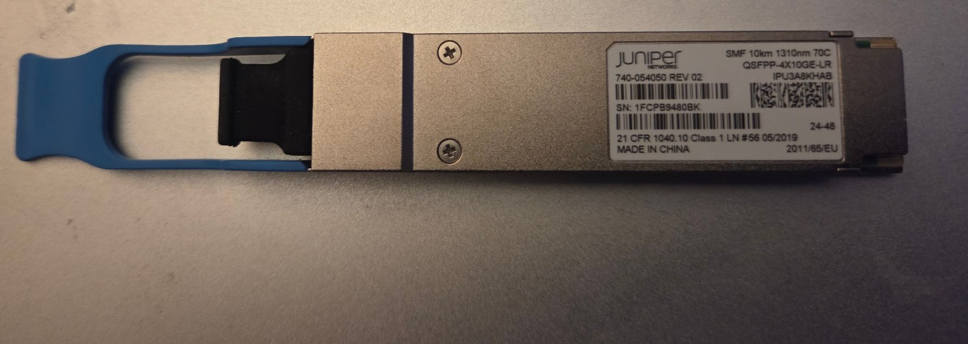 Juniper QSFPP-4X10GE-LR QSFP+ 4x10GBASE-LR Optical Transceiver 740-054050
