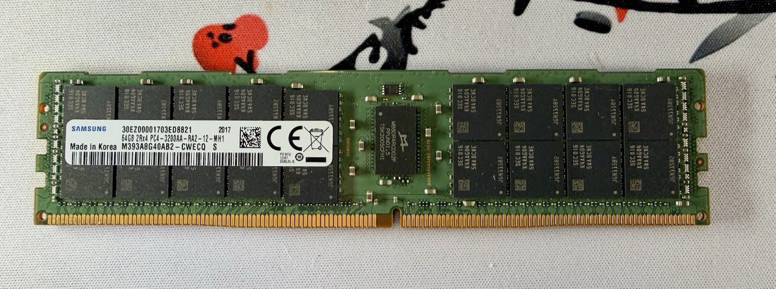 Samsung M393A8G40AB2-CWE 64GB 2RX4 PC4-25600 (DDR4-3200) Memory - Tested Samsung M393A8G40AB2-CWE 64GB 2RX4 PC4-25600 (DDR4-3200) Memory - Tested