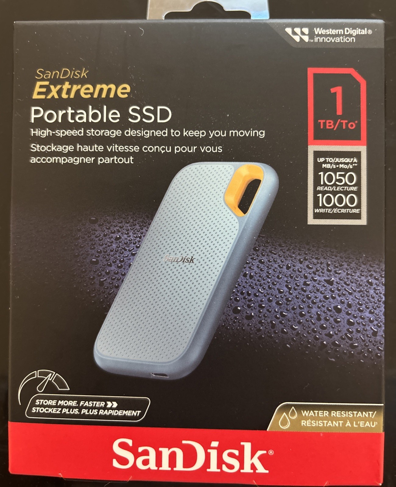 SanDisk 1TB Extreme Portable External SSD, 1050/1000 MB/s USB-C Sealed NIB