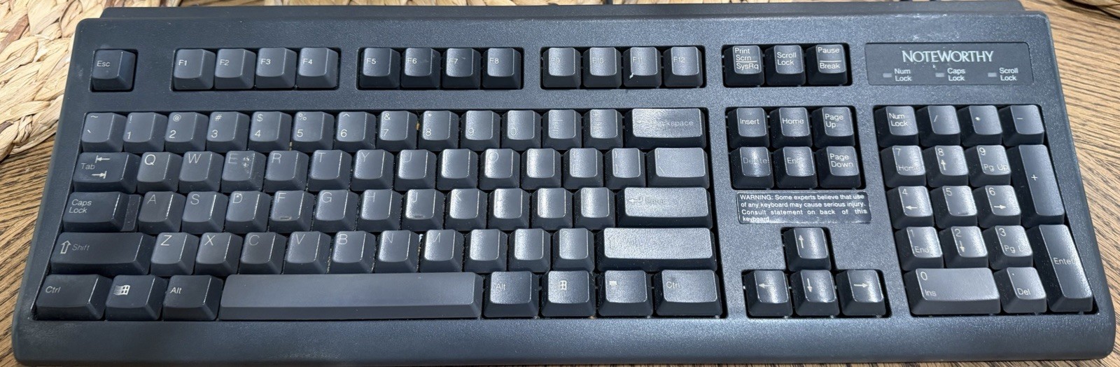 Vintage Noteworthy RT5158TW Computer Keyboard Windows 98 NT Tested Working
