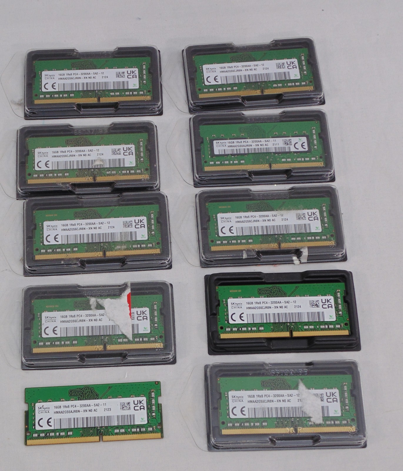 10 Sky Hynix 16GB 1RX8 PC4-3200AA-SA2-11 HMAA2GS6AJR8N XN NO AD Laptop RAM DIMM 10 Sky Hynix 16GB 1RX8 PC4-3200AA-SA2-11 HMAA2GS6AJR8N XN NO AD Laptop RAM DIMM