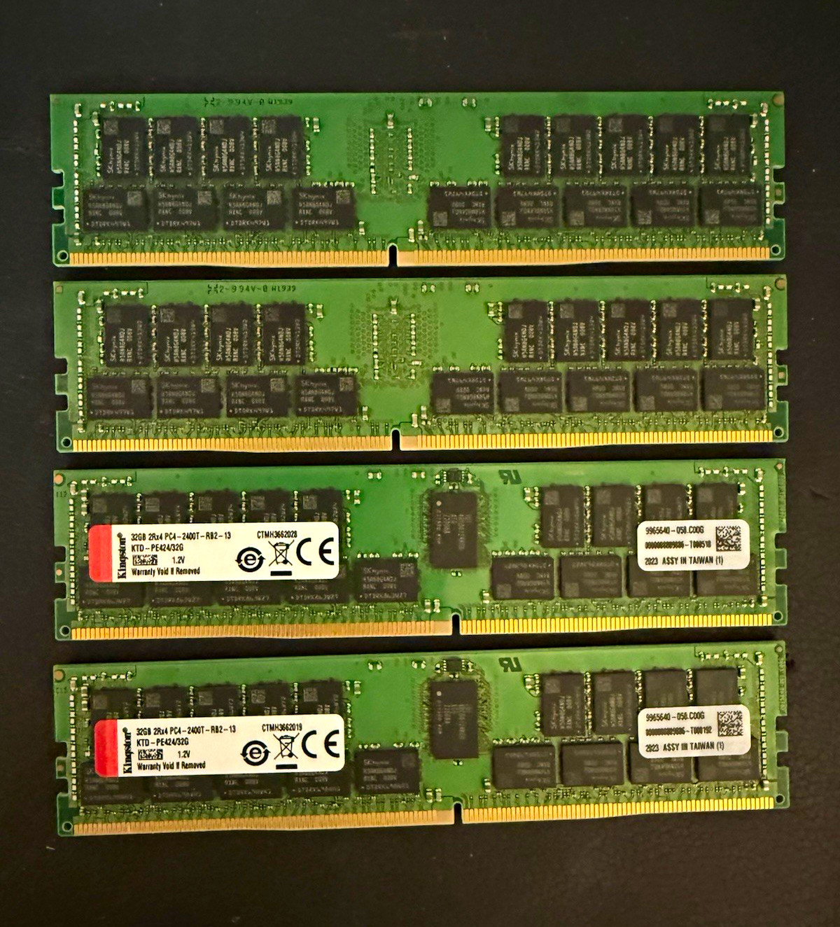 Kingston 128GB (4x32GB) DDR4 DIMM PC4-2400T RAM KTD-PE424/32G