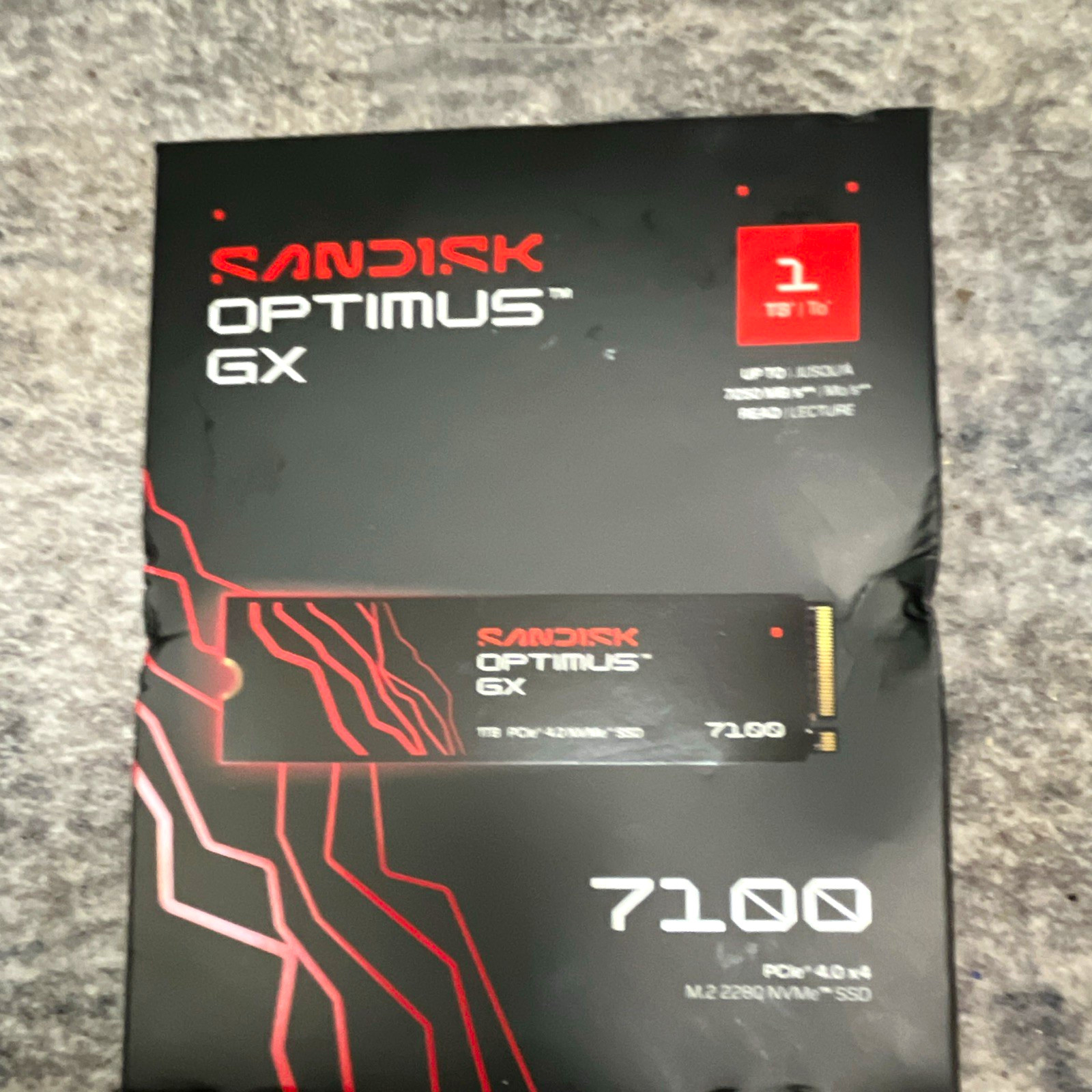 SanDisk Optimus GX 7100 1TB M.2 2280 NVMe PCIe 4.0 x4 SSD Heatsink