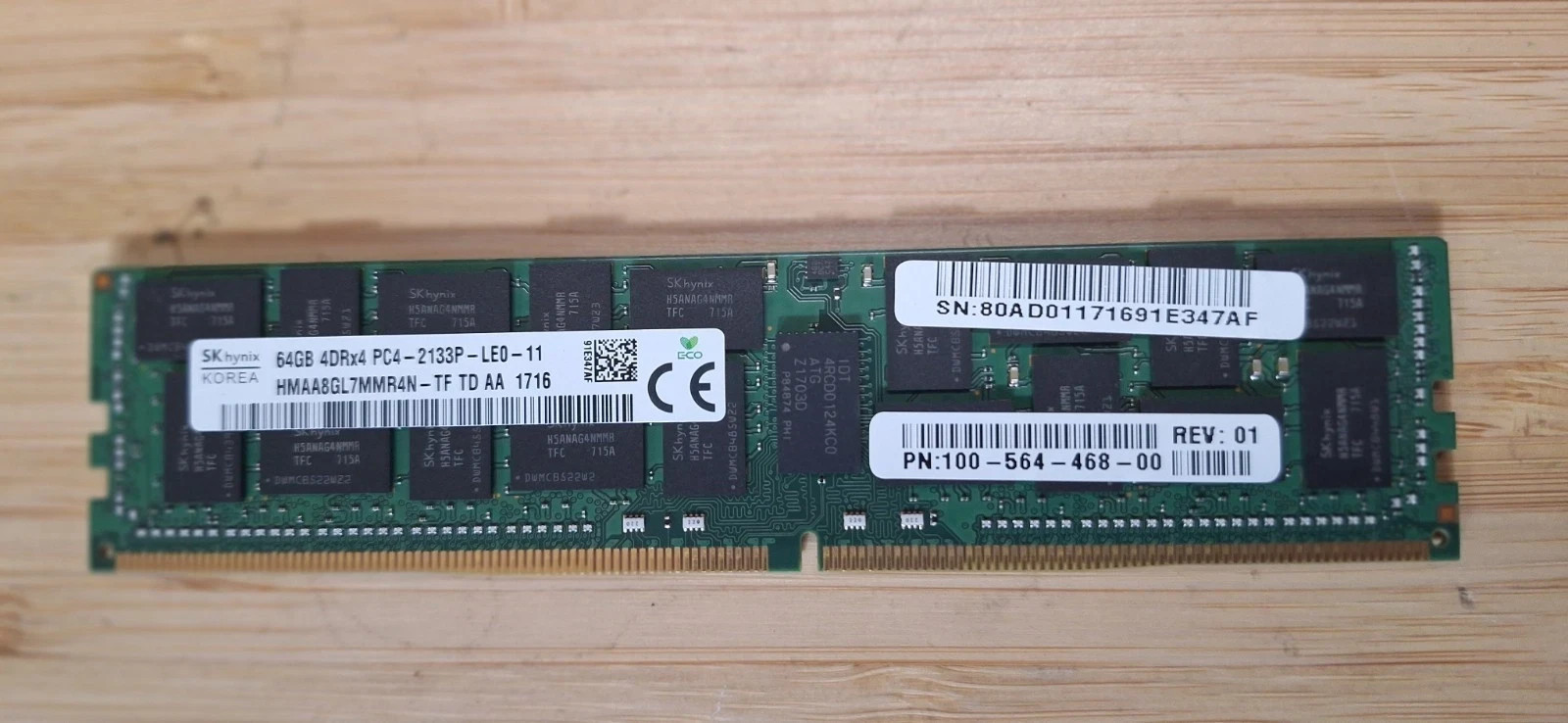 HYNIX 64GB (1X64GB) HMAA8GL7MMR4N-TF  2133P DDR4 LRDIMM SERVER MEMORY