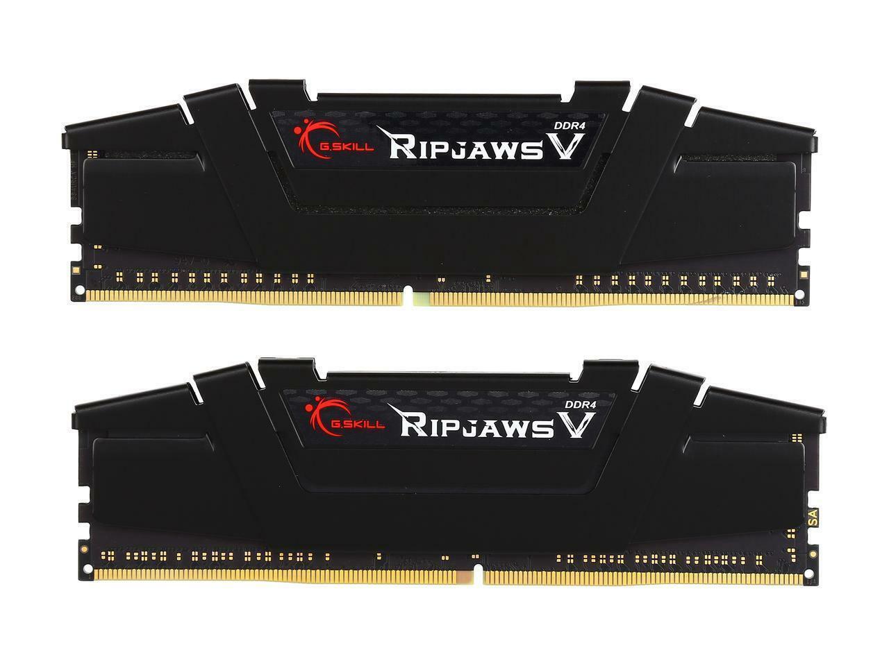 G.Skill RAM Kit Ripjaws V F4-3200C16D-16GVKB 16 GB 2 x 8 GB DDR4 RAM 3200 MHz G.Skill RAM Kit Ripjaws V F4-3200C16D-16GVKB 16 GB 2 x 8 GB DDR4 RAM 3200 MHz