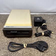 Atari 1050 Floppy Disk Drive Tested With All Cables Power And Data SIO Cable picture
