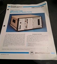 VINTAGE 1985 MOTOROLA RARE BROCHURE VME SYSTEMS 1000 MICRO SYSTEM FAMILY  picture