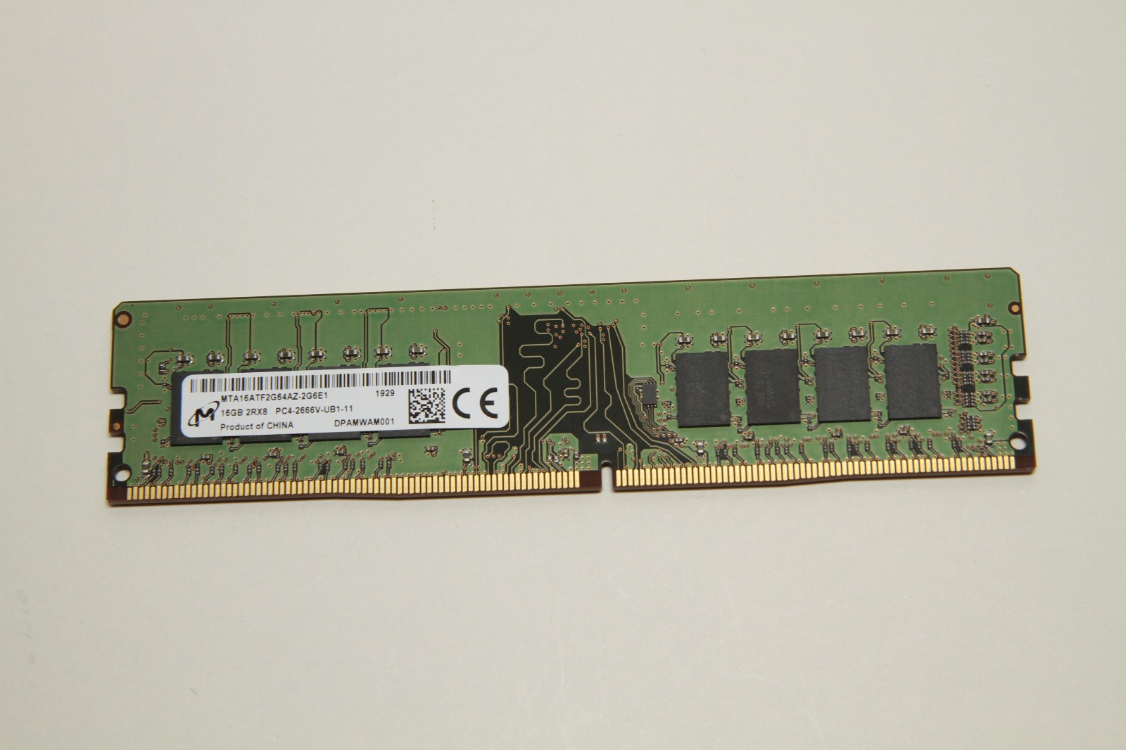 Micron 16GB 2Rx8 PC4-2666v DDR4 Desktop Ram Memory MTA16ATF2G64AZ-2G6E1 Tested
