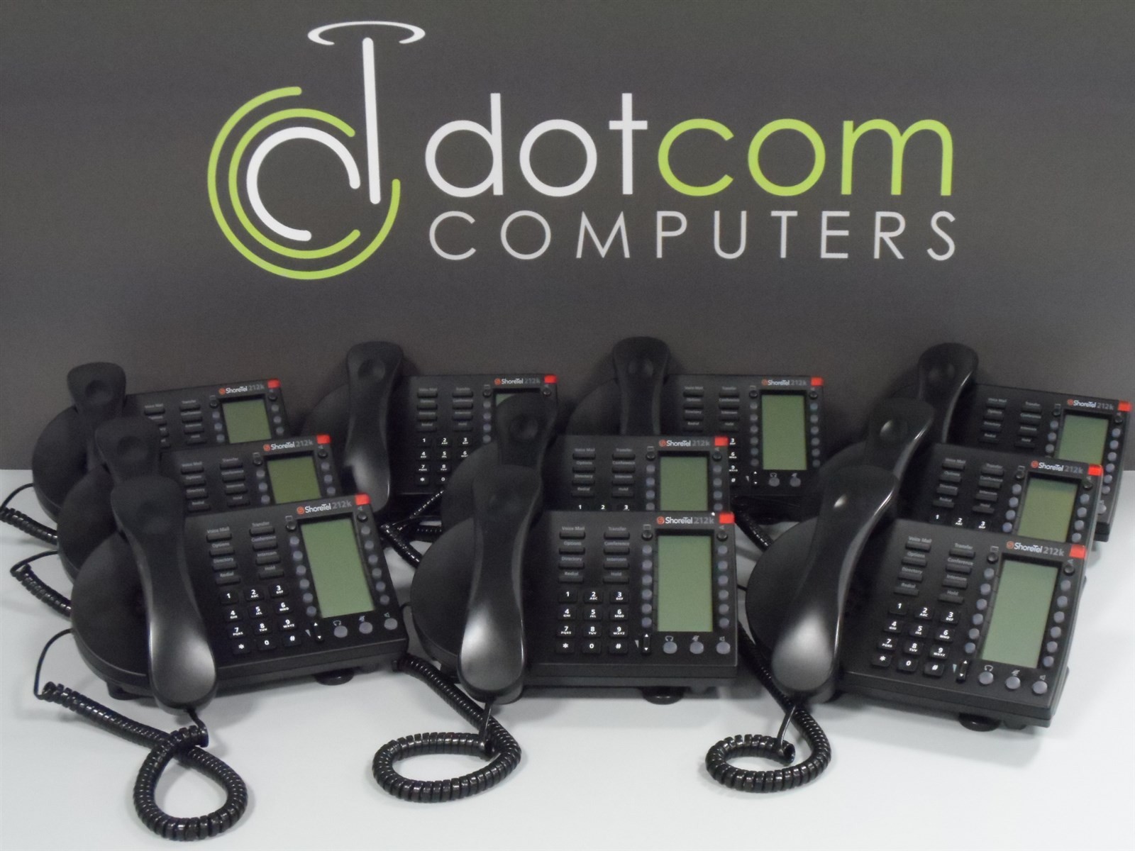 SHORETEL Lot 10x IP 212K Voip IP212K Black Display Phone Refurbd Warranty