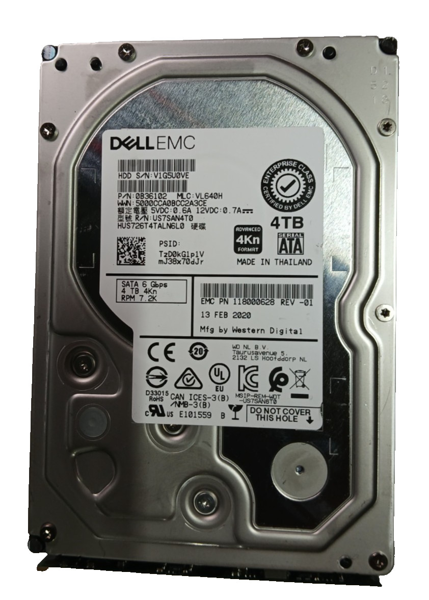 Dell EMC 4TB 7.2K SAS SED 6Gb/s 3.5