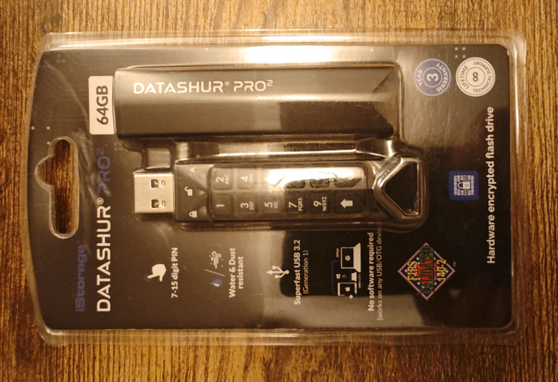 iStorage datAshur PRO2 64GB secure encrypted flash drive - IS-FL-DP2-256-64 iStorage datAshur PRO2 64GB secure encrypted flash drive - IS-FL-DP2-256-64