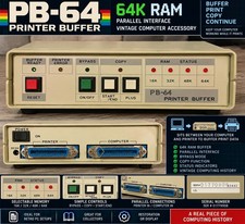 Vintage PB-64 64K RAM Printer Buffer Parallel Computer Printer Interface picture
