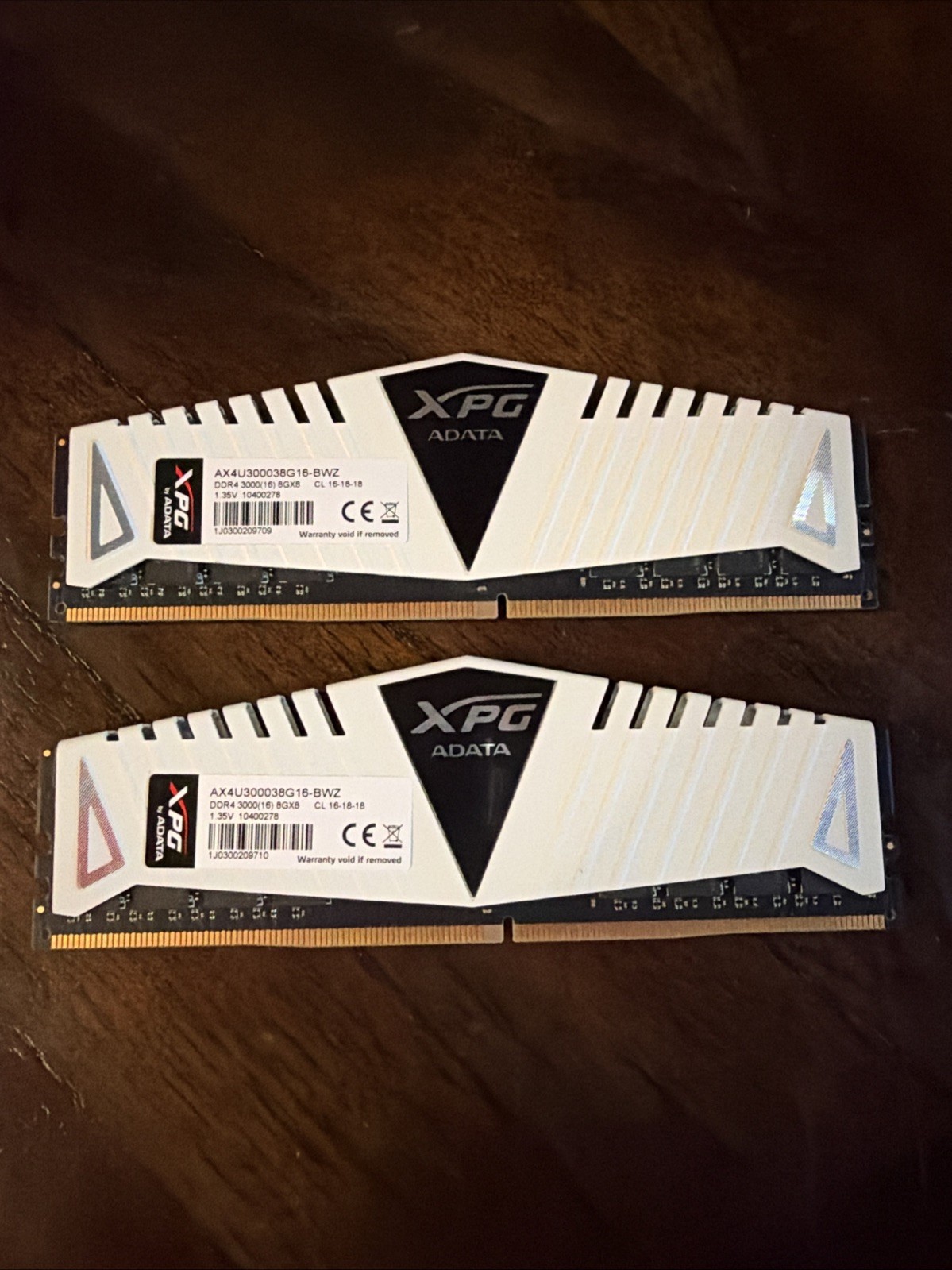 ADATA XPG DDR4 16GB (2x8GB) 3000MHz CL16 Desktop White RAM - Used 