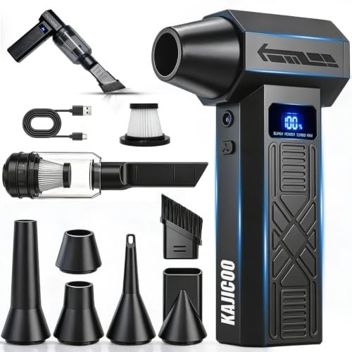 Electric Air Duster & Small Vacuum, 130000RPM, 2in1 Cleaner