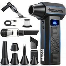 Electric Air Duster & Small Vacuum, 130000RPM, 2in1 Cleaner picture