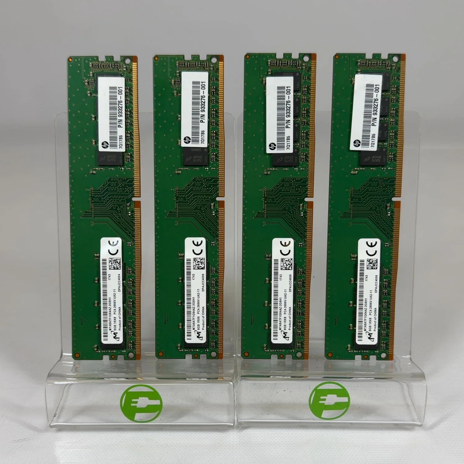 Micron 1743 32GB (4x8GB) RAM DDR4 2666MHz MTA8ATF1G64AZ-2G6H1 4 Sticks of 8GB Micron 1743 32GB (4x8GB) RAM DDR4 2666MHz MTA8ATF1G64AZ-2G6H1 4 Sticks of 8GB