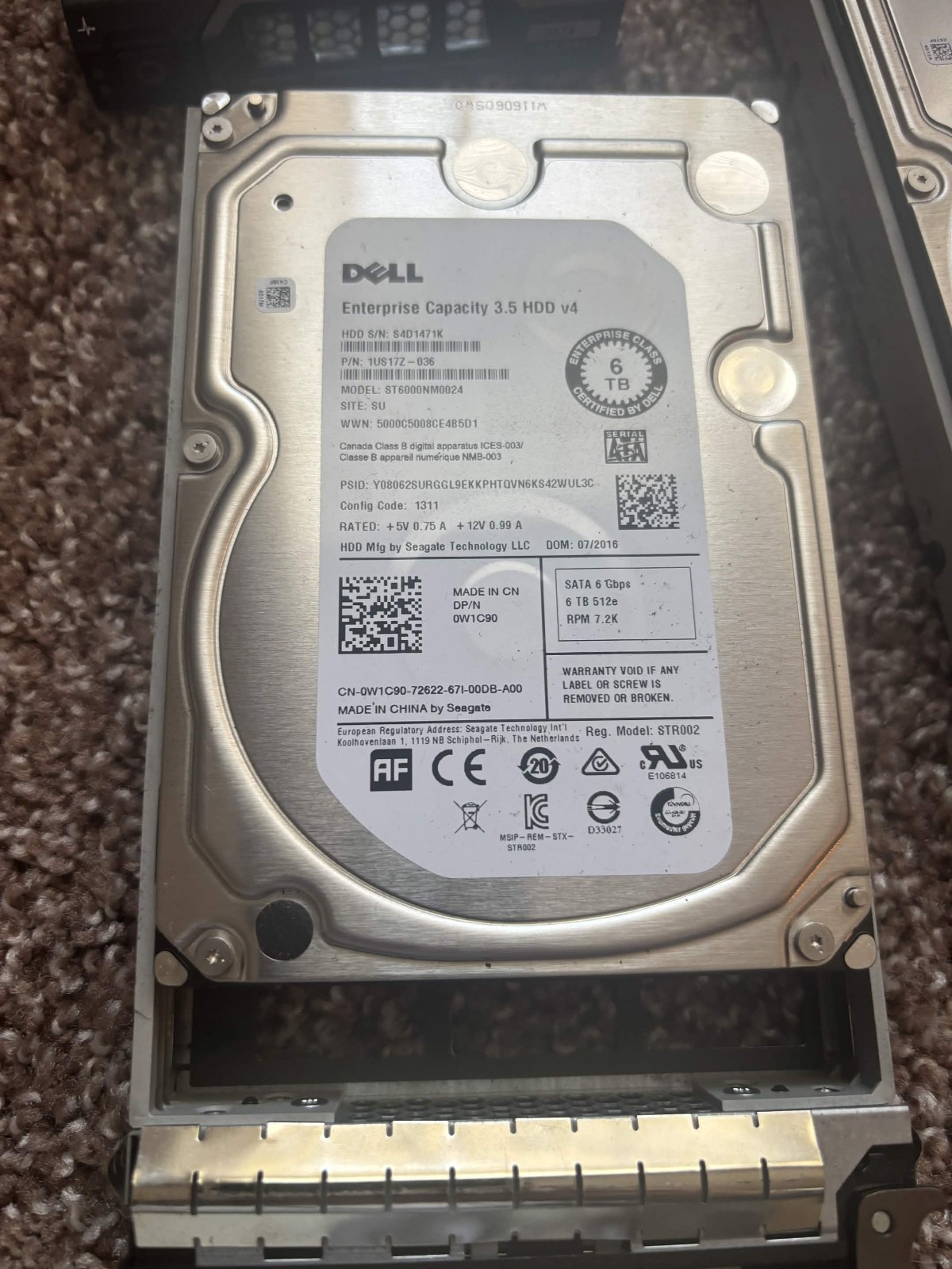 Dell 6TB 7.2K RPM SATA 6Gb/s 512e 3.5