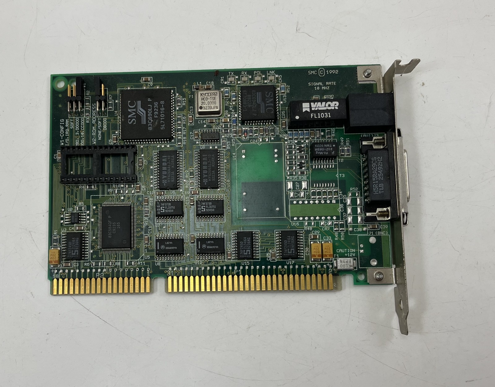 Vintage 1992 SMC/WDC 8013EPC 16-Bit ISA LAN Ethernet Card Network Adapter Vintage 1992 SMC/WDC 8013EPC 16-Bit ISA LAN Ethernet Card Network Adapter