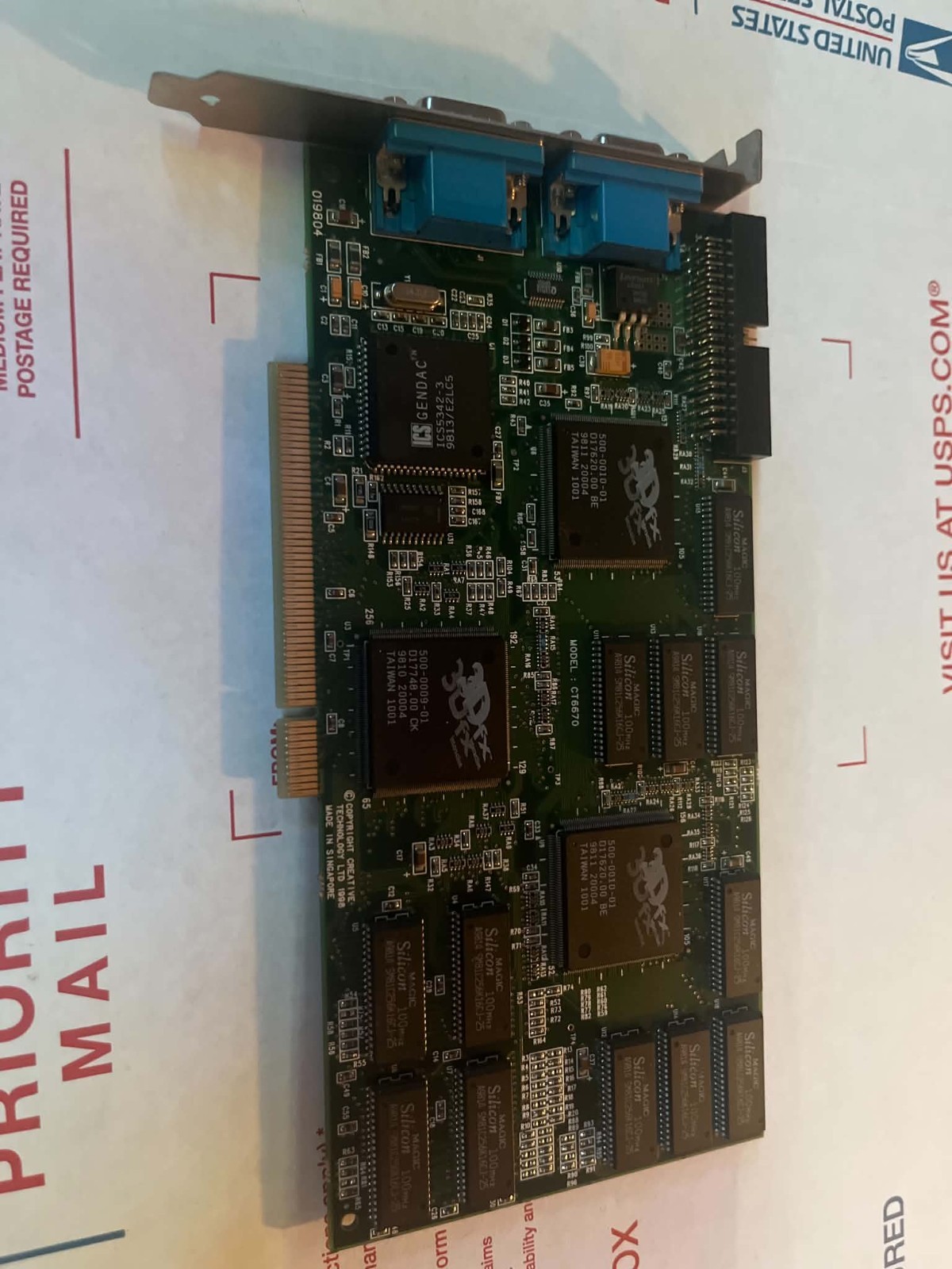 Retro Vintage PCI Video Card Creative Labs CT6670 3Dfx Voodoo2 8MB Tested Works