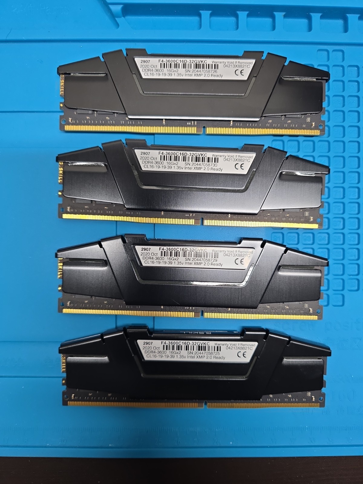 G.SKILL Ripjaws V 64GB 4x16GB DDR4-3600 DIMM Intel XMP RAM F4-3600C16D-32GVKC (1