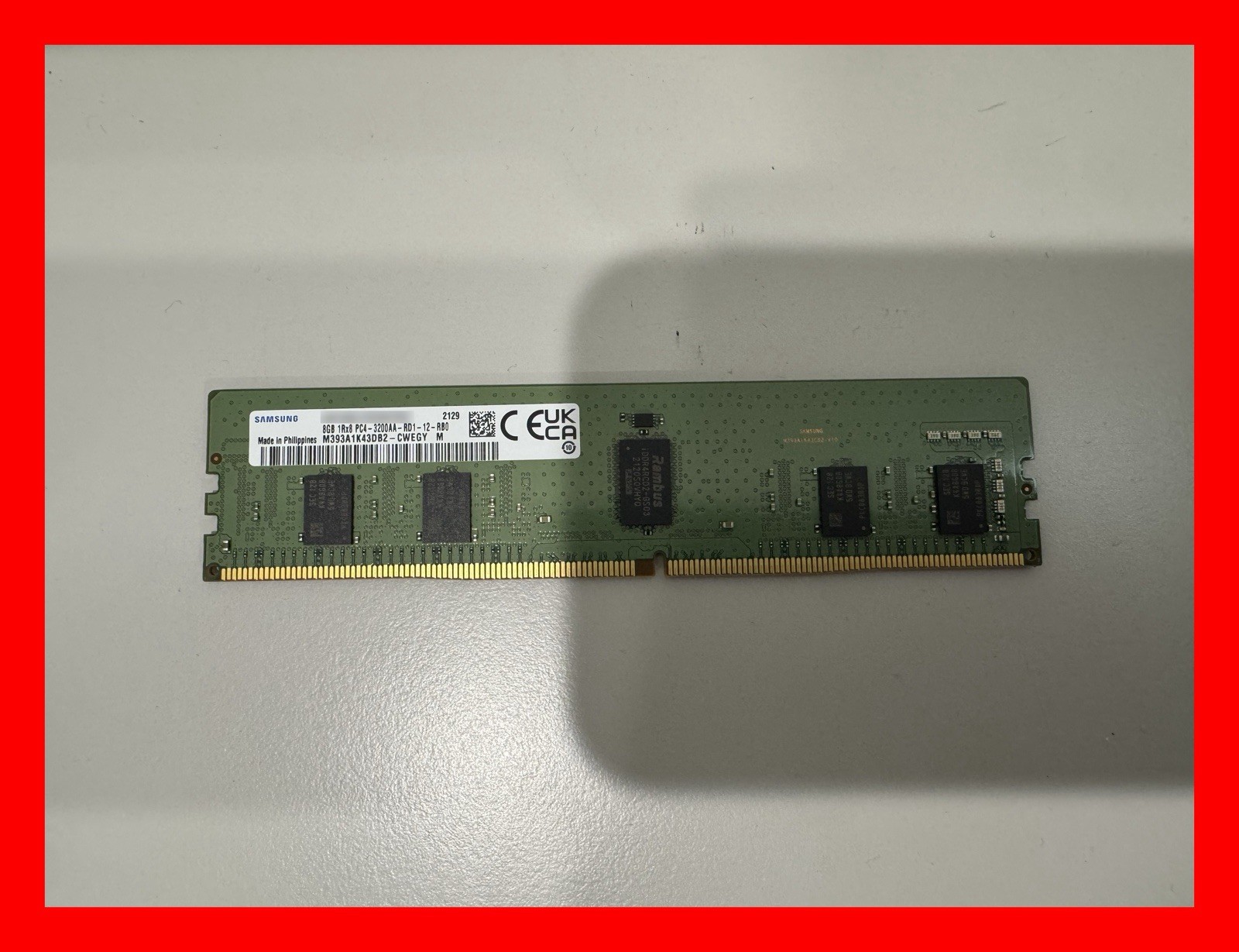 Samsung M393A1K43DB2-CWEBY 8GB 1Rx8 PC4-3200AA-RD1-12-RB0 Server ECC Samsung M393A1K43DB2-CWEBY 8GB 1Rx8 PC4-3200AA-RD1-12-RB0 Server ECC