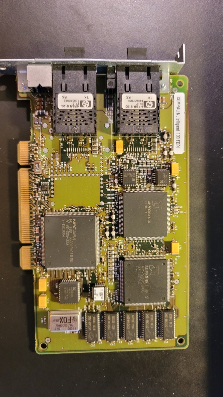 Compaq 242506-001 Netelligent 100 FDDI DAS Fiber SC PCI Network Adapter Vintage Compaq 242506-001 Netelligent 100 FDDI DAS Fiber SC PCI Network Adapter Vintage