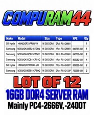 LOT 12x - Samsung SK Hynix 16GB DDR4 RAM PC4-2666V, PC4-2400T, Server Memory picture