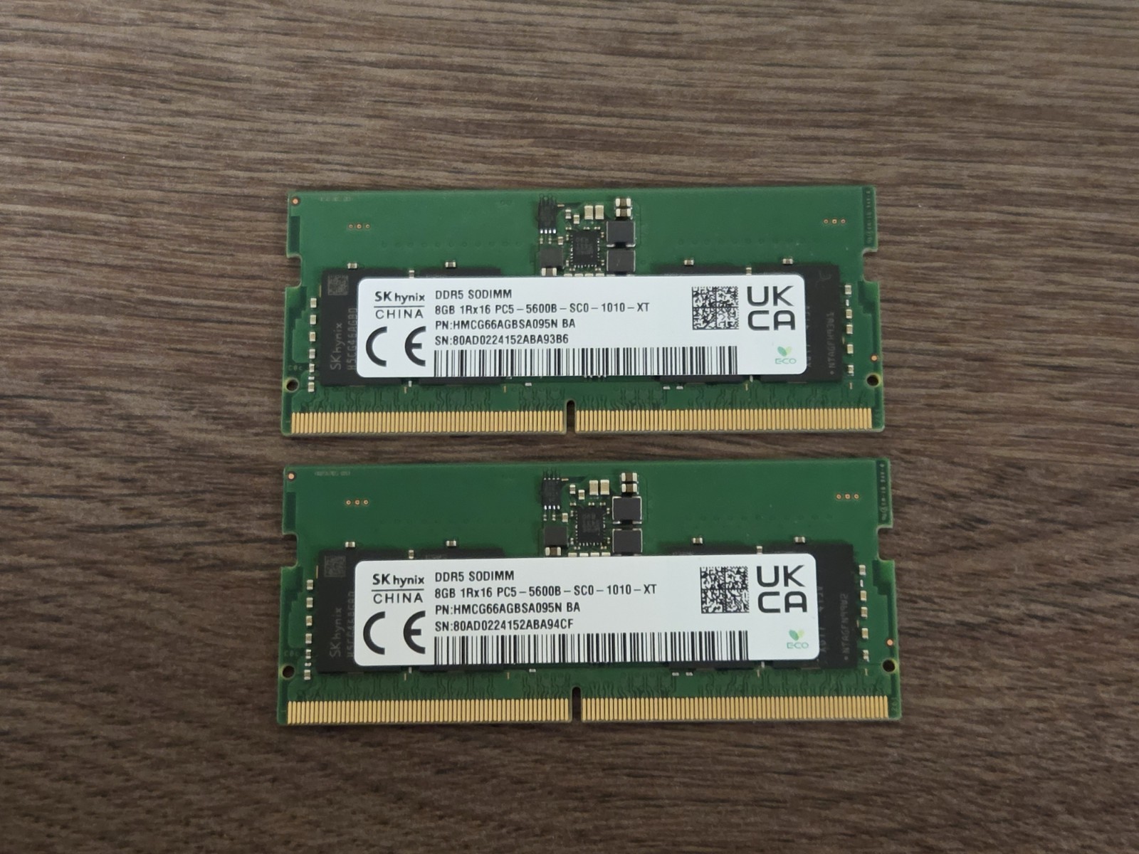 SK hynix 16GB (2 x 8GB) DDR5 5600 SODIMM Laptop Memory