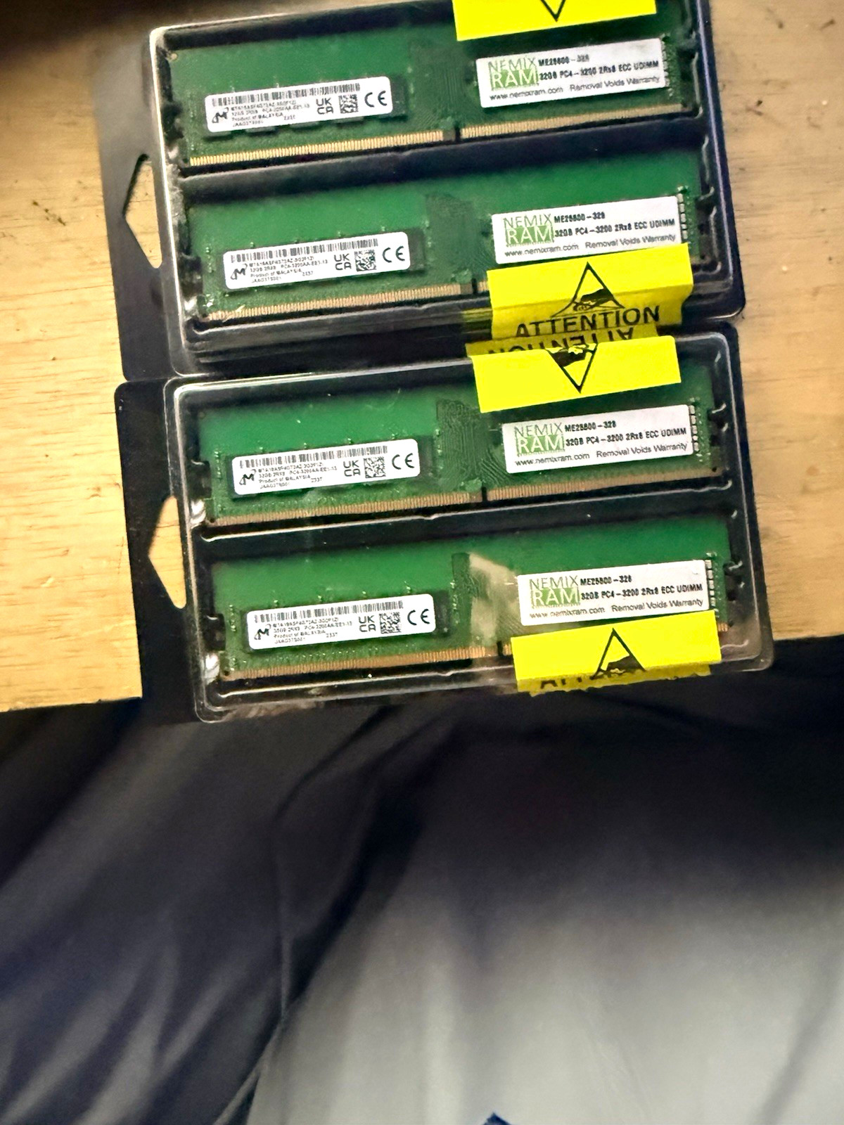 128GB (4x32GB) NEMIX Micron DDR4-3200 ECC UDIMM 2Rx8 PC4-25600 T350 RAM