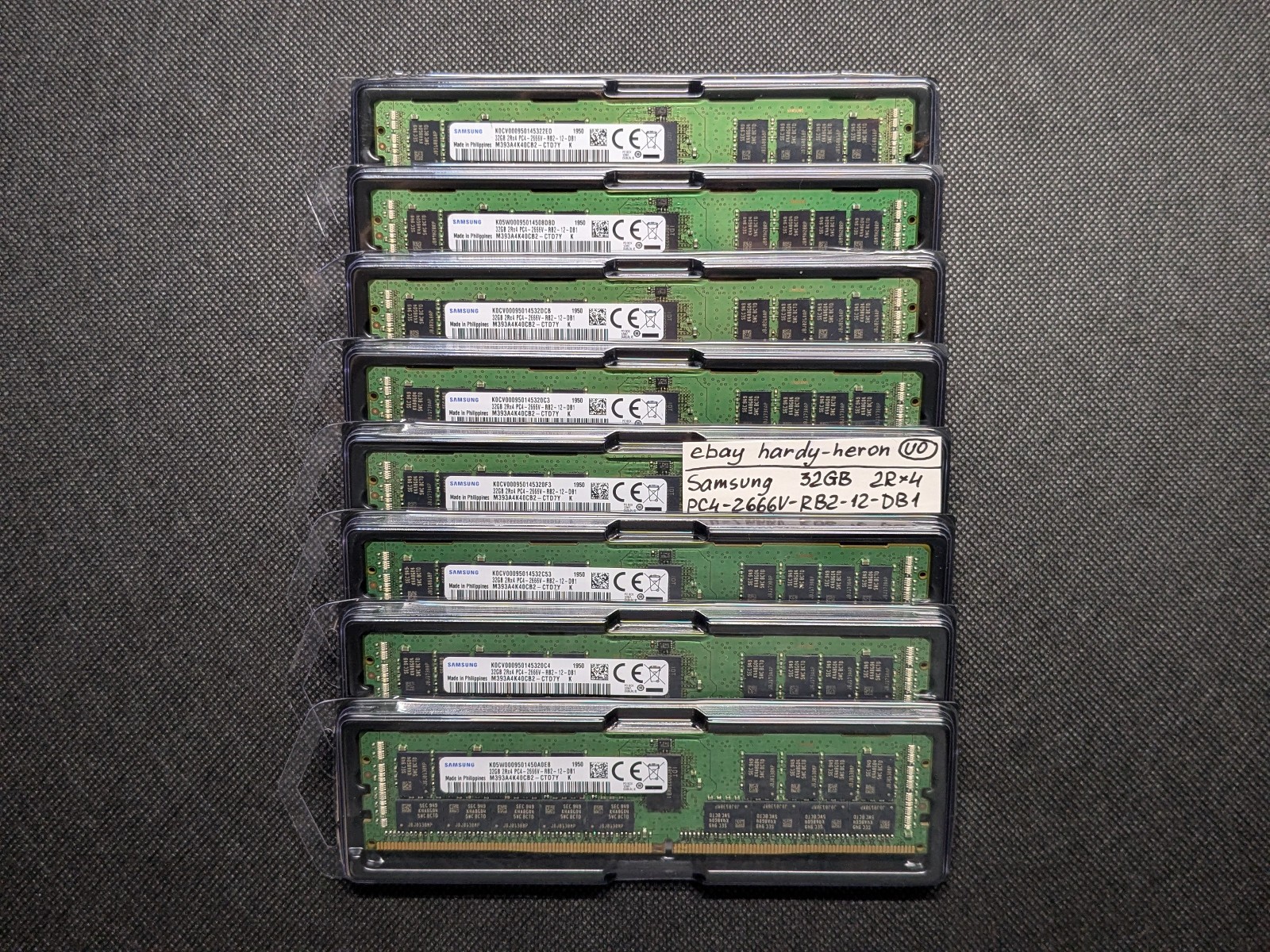 Samsung 256GB 8x 32GB 2Rx4 DDR4 2666MHz PC4-21300 ECC REG RAM M393A4K40CB2-CTD7Y Samsung 256GB 8x 32GB 2Rx4 DDR4 2666MHz PC4-21300 ECC REG RAM M393A4K40CB2-CTD7Y