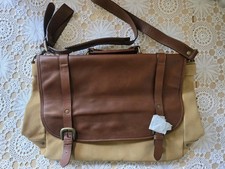 Vintage Genuine Leather Marlboro Shoulder Bag With Straps Handle Brown  picture