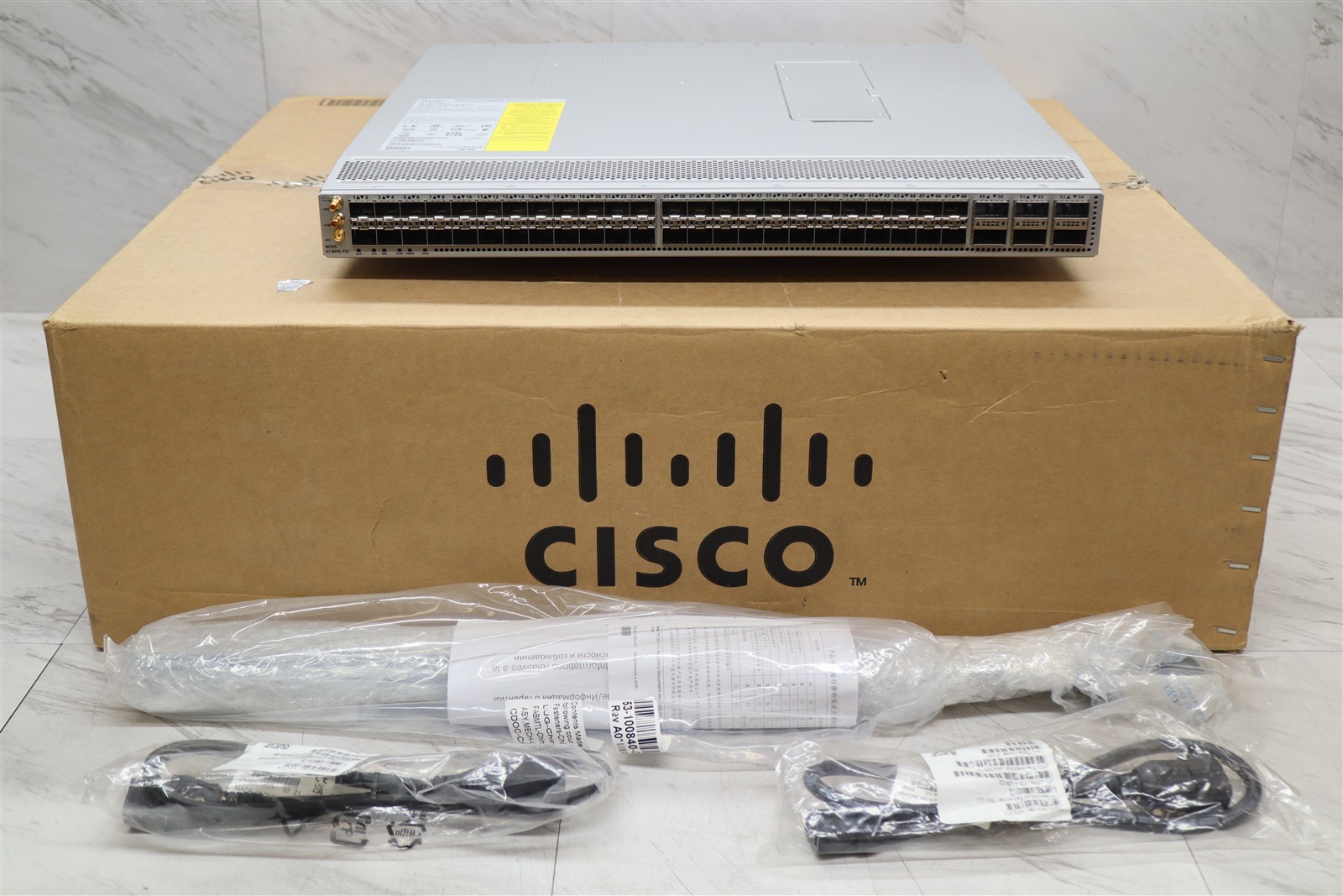 NEW Cisco N9K-C93180YC-FX3 Nexus 9300 48p 1/10/25G, 6p 40/100G Switch w/ Rails NEW Cisco N9K-C93180YC-FX3 Nexus 9300 48p 1/10/25G, 6p 40/100G Switch w/ Rails