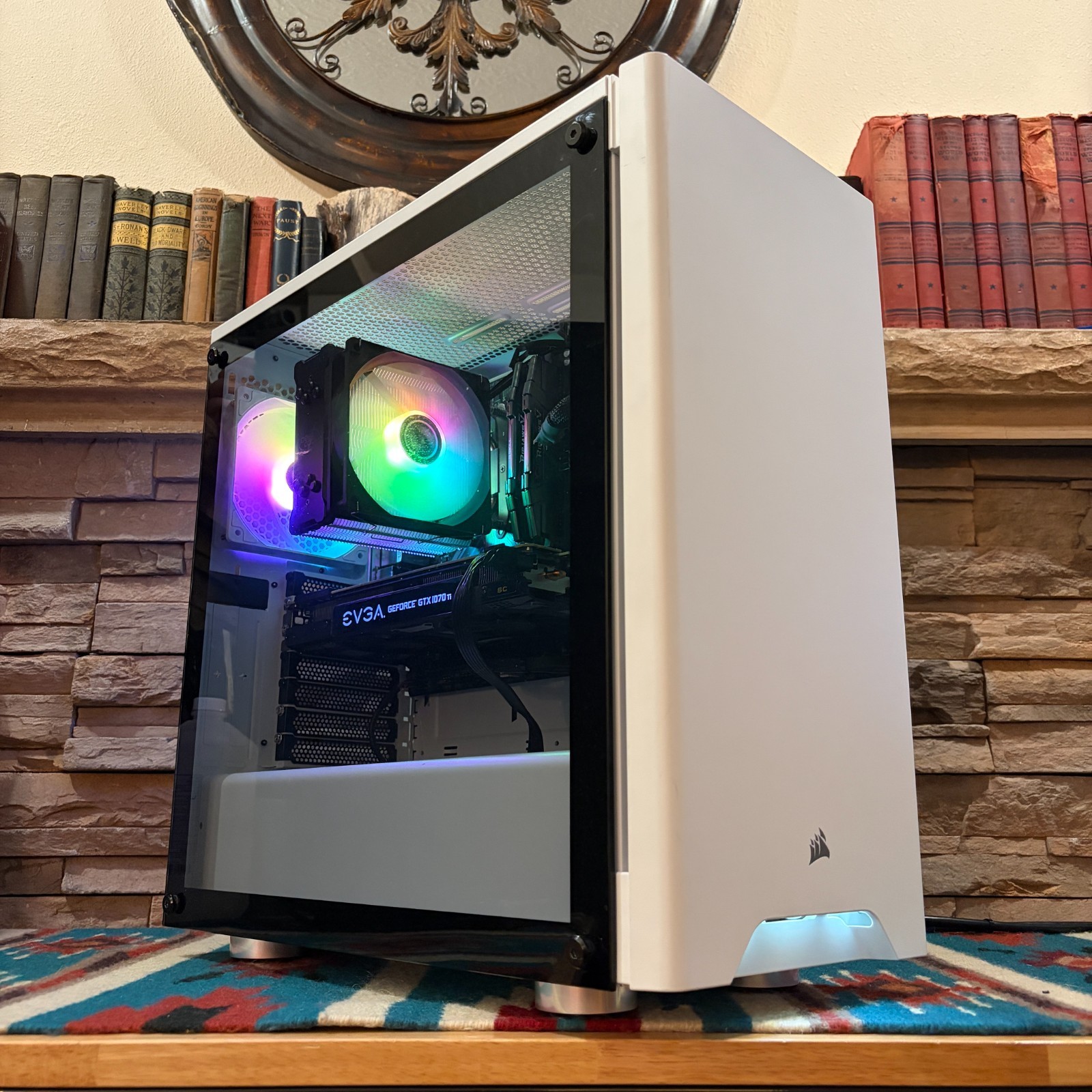 RGB Win11 AM4 Gaming PC Ryzen 5 3600X GeForce GTX1070Ti 512GB SSD 16GB RAM Wifi