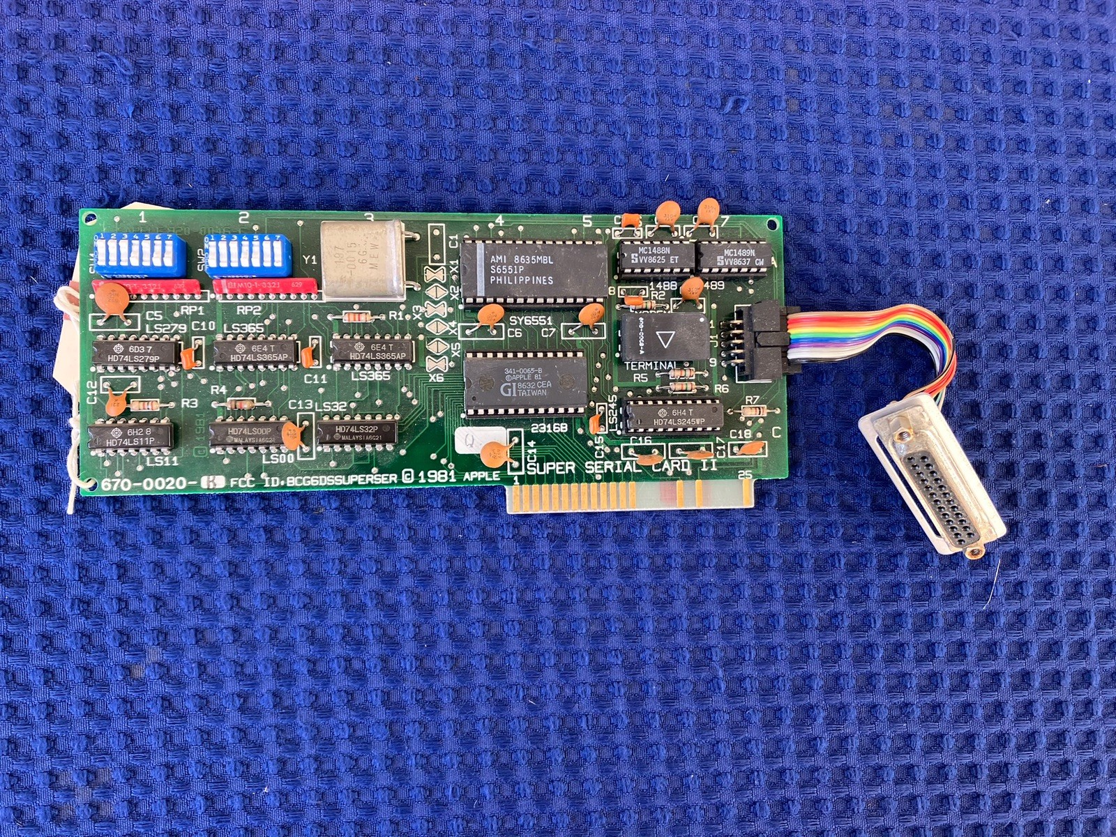 Vintage 1981 Apple II II+ IIE Super Serial Card II Tested Works Great 670-0020 Vintage 1981 Apple II II+ IIE Super Serial Card II Tested Works Great 670-0020