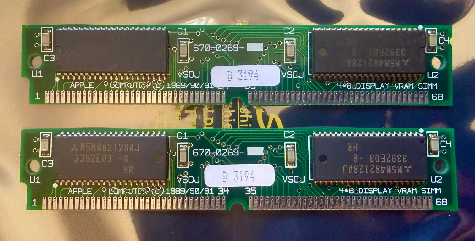 256k VRAM Vintage Apple Macintosh 670-0269 works with 630-0044 80ns QTY: 2